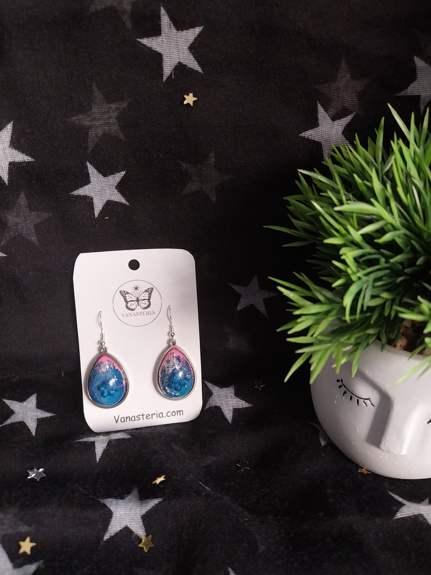 Boucles d’oreilles artisanales “Papillons d’Abysses”