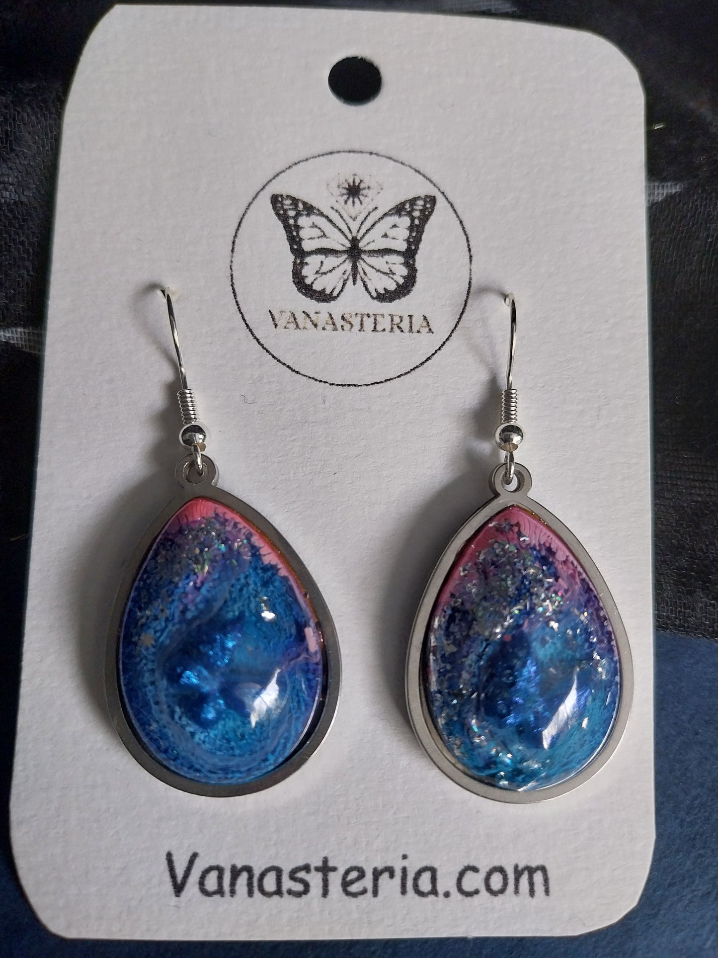 Boucles d’oreilles artisanales “Papillons d’Abysses”