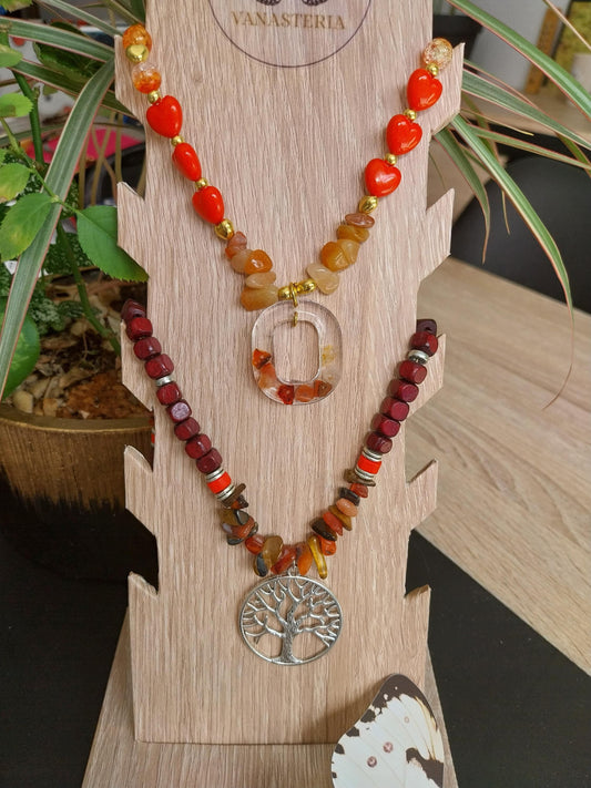 Colliers "Cœur de Feu" et "Arbre de Vie"